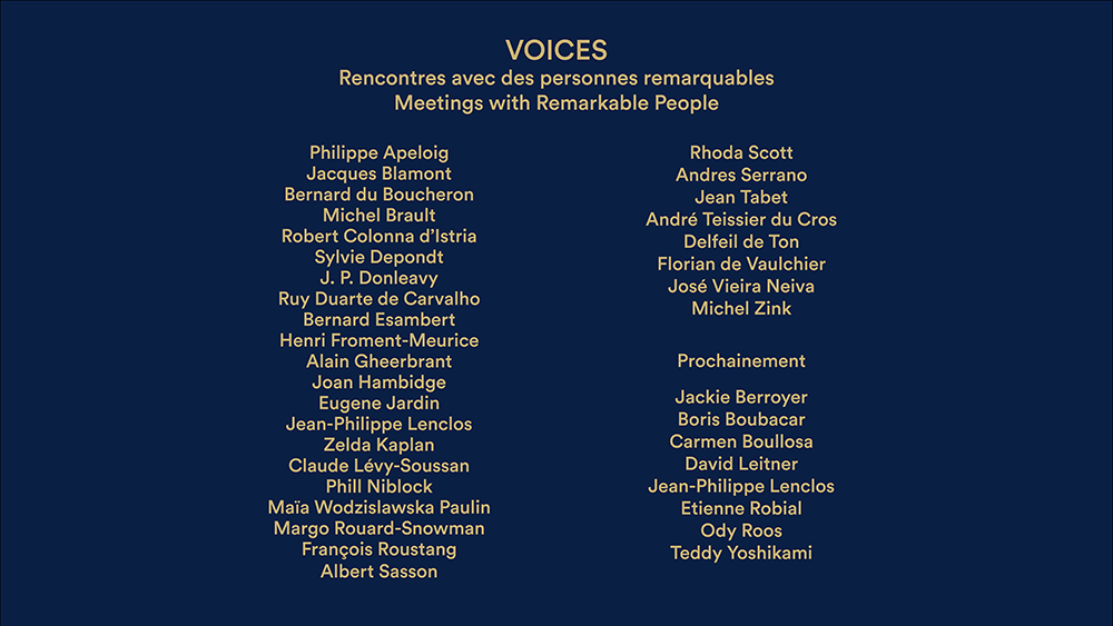 VOICES liste portraits / Rina Sherman